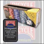 BICYCLE CLAY POKER CHIP SET: 100 COUNT
