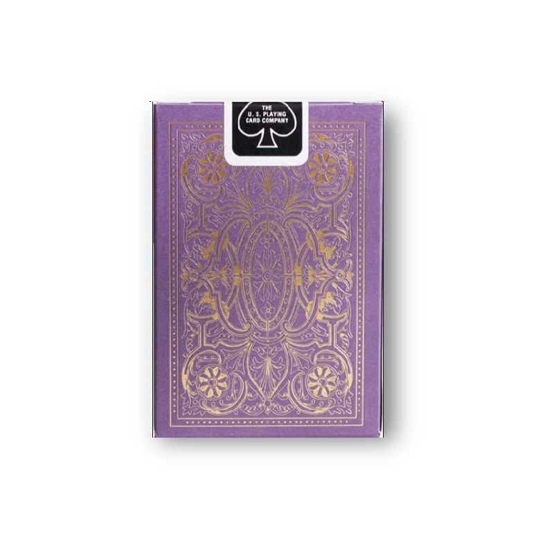 Jeu De Cartes Bicycle Marquis - 54 Cartes Format Poker (88x63 Mm) - Design Art Déco Violet, Finition Air Cushion - Pour Magie Et Jeux