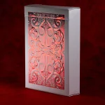 RED METALLIC GATORBACKS PLAYING CARDS - Image 2